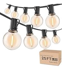 Outdoor String Lights 300 FT Globe LED Patio Lights with G40 Plastic Bulbs,Waterproof Shatterproof Dimmable Connectable Hanging for Backyard Porch Balcony Party Cafe Deck Decor