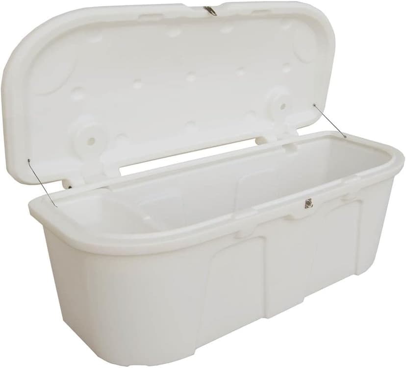Taylor Made 123650 Stow N' Go Poly Dock and Patio Storage Box - 43" L x 21" W x 36" H, Classic White