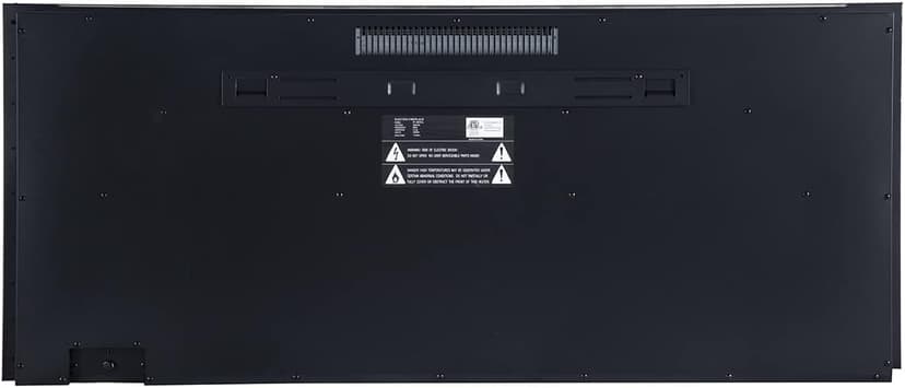 Touchstone Sideline Deluxe -Stainless Steel Smart Electric Fireplace- 50" Wide- Alexa/WiFi-Enabled- in Wall Recessed- 5 Flame Settings- 9 Flame Colors- 1,500W Heater- Log & Crystal Options- 86273