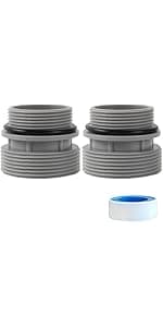 (2-Pack) 2" MIP x 2" PVC Hi-Temp Unions, Compatible with Pentair Whisperflo & Intelliflo Pool Pumps - Hand-Tightened Pool Pump High Temp Unions - Replacement for Schedule 40 Male Adapters