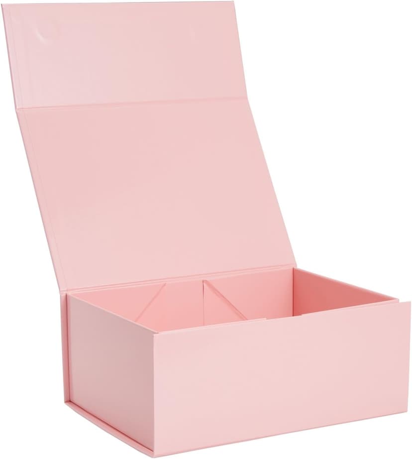 Stockroom Plus 6 Pack Magnetic Gift Boxes with Lids, 9.5 x 7 x 4 Inches for Birthday, Wedding, Groomsman and Bridesmaid Proposal Box (Pink)