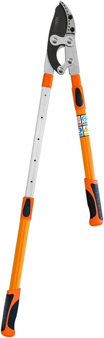Lopper for Tree Trimming, 27-41'' Extendable Garden Lopper with Compound Action, Heavy Duty Branch Cutter for Trees, Orange