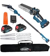 2-in-1 Cordless Pole Saw, Brushless Mini Chainsaw Cordless with Pole, 2 Pack 20V 4.0Ah Battery Powered Pole Saws for Tree Trimming, 15ft Reach Electric Saw for Trees With Pole