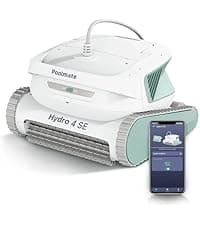 Poolmate Hydro 3 Robotic Pool Cleaner for Inground/Above Ground Pools, 150W Cordless Pool Vacuum, Max 200min Runtime, 4.1L Filter Basket, Auto Waterline/Wall Cleaning, Max 1076 sq.ft Coverage