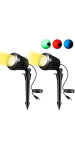 Low Voltage Landscape Lighting: 10W 1000LM LED Landscape Lights Outdoor 2700K Warm White Spotlights with IP67 Waterproof for Yard Garden | 6 Pack of 12V/24V Low Voltage Lights with Connectors