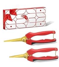 FLORA GUARD Pruning Shears with Zinc Alloy Handle, 6.5 Inch Garden Shears with Thicker Steel Blade, Comfort Rubber Grip, Safety Lock, Heavy-Duty Hand Pruner for Plants in Grow Tents and Hydroponics