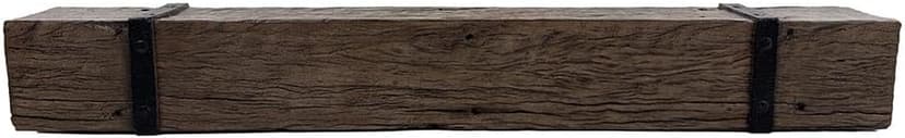 Thermastone 72 Inch Concrete Fireplace Mantel Shelf | Banded Style | Non-Combustible & Heat Resistant | Indoor or Outdoor Use | ProCoat Coating for Heavy-Duty Protection | Lighter Weight