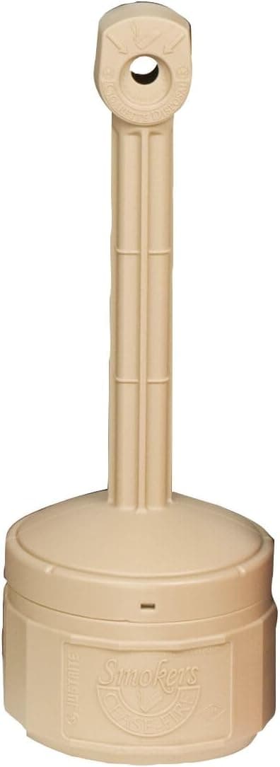 Justrite, Personal Smoker’s Cease-Fire Outdoor Ashtray, Polyethylene Standing Ashtray with Steel Bucket, 1 Gallon, Terracotta, 26806T