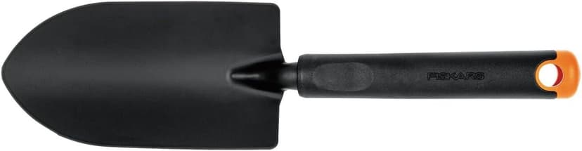 Fiskars Ergo Trowel, for Tough Soil, Length 30cm, Durable Steel Head/Plastic Handle, Black/Orange, 1027017