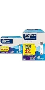 CONTOUR NEXT Blood Glucose Test Strips for Diabetes, 70 Count (Pack of 1)