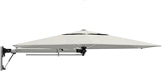 ShadowSpec Retreat Patio Umbrella, Large 9FT Hexagon Wall Mount Umbrella for Balcony, Apartments, And Outdoor Patio