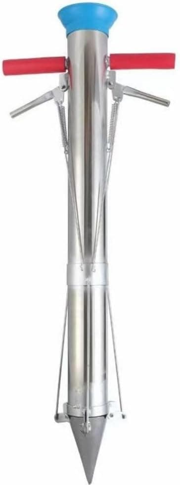ARKEM Stainless Steel Planting Garden Tools, Long Handled Bulb Planter Tools, Vegetable Young Plant Manual Plant Transplanter, Vegetable Transplanter for Outdoor for Rural for Garden (Double Handle)