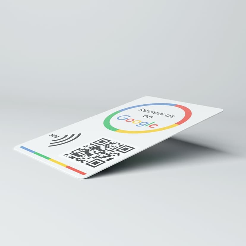 Google review card v3 from eylet | No Subscription, faster NFC Taps and QR code for instant sharing of the Google review link for your business, works with iPhone and Android.