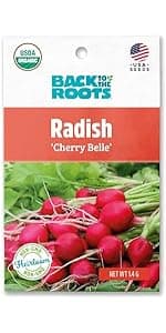 Back to the Roots - 100% Organic Seed Packet - Radish 'Cherry Belle' 1.4g