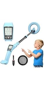 DR.ÖTEK Metal Detector for Adults Professional, Pinpoint Metal Detector Waterproof Gold and Silver, Higher Accuracy, Bigger LCD Display, Strong Memory Mode, 10" IP68 Coil, New Advanced DSP Chip