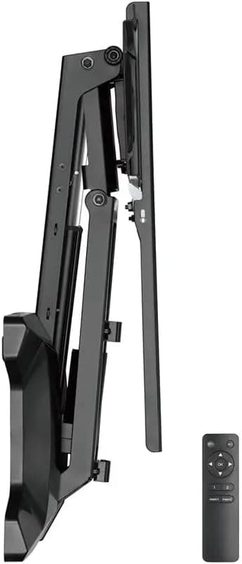 Monoprice Premium Pull-Down Above Fireplace TV Wall Mount Motorized Electric for 37" to 80" TVs up to 77lbs, Max VESA 600x400