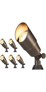 Gardencoin 3CCT LED Low Voltage Landscape Pathway Light, 12V Premium 3000K/4000K/5000K Selectable Path Lights Wired, Modern Walkway Lights Outdoor, Higher Housing with Larger Stake (19.7IN, 8 Pack)
