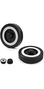 7 Inch 70-05-104 DGF493BNP DGH474CRP Wheels Replacement Parts for Dyna Glo Grill Wheels DGF510SBP DGH450CRP DGH450CRP-D DGH450CRP-D DGB494SPB Plastic Black Gas Grill Wheel Replacement 2 pcs