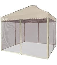 CROWN SHADES 10x10 Pop Up Canopy - Beach Tent with One Push Setup - Easy Outdoor Sun Shade for Events, Parties, Camping - Gazebo with STO-N-Go Cover Bag, Silver Coated Top, Green