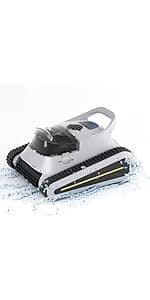 Cordless Pool Vacuum for Inground Pools, Automatic Robotic Pool Cleaner with Wall and Waterline Cleaning, Gray