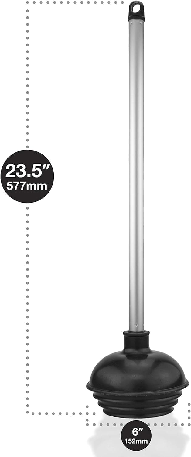 NEIKO 60180A Toilet Plungers, 3 Pack, Patented All-Angle Design, Heavy Duty, Aluminum Handle, Residential, Commercial, and Industrial Building Sanitation Use