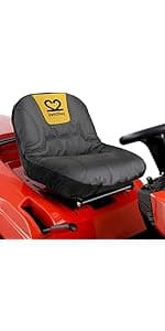 Riding Lawn Mower Cover, Heavy Duty Waterproof Polyester 600D Oxford Tractor Cover UV & Dust & Water Resistant, Universal Fit Decks up to 54" with Elastic Cord & Storage Bag (Black)