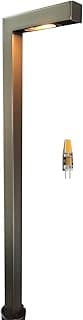 MALORY Low Voltage Landscape Path Lights with G4 Bulb(21.87" H),9-17V Brass Low Voltage LED Pathway Lights Outdoor,2700K Waterproof Landscape Lighting for Garden,Walkway,Driveway,Patio or Yard(P02)