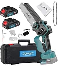 2-in-1 Cordless Pole Saw, Brushless Mini Chainsaw Cordless with Pole, 2 Pack 20V 4.0Ah Battery Powered Pole Saws for Tree Trimming, 15ft Reach Electric Saw for Trees With Pole