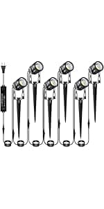Pathway Lights Outdoor,12V Low Voltage Landscape Lighting, 6 Pack 570 Lumen Bright LED Path Lights, IP65 Waterproof Extendable Garden Lights for Yard Walkway Patio Lawn, 6000K