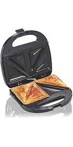 Hamilton Beach Panini Press Sandwich Maker & Electric Indoor Grill with Locking Lid, Opens 180 Degrees for any Thickness for Quesadillas, Burgers & More, Nonstick 8" x 10" Grids, Red (25462Z)