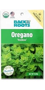 Back to the Roots - 100% Organic Seed Packet - Oregano 'Italian' 70mg