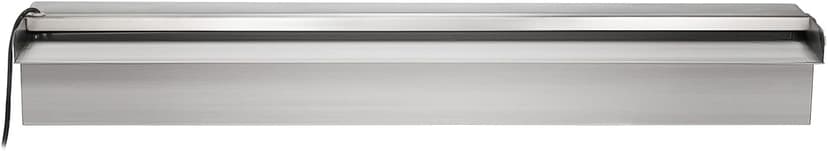 VEVOR Pool Fountain Stainless Steel, Pool Waterfall 23.6" x 4.5" x 3.1"(W x D x H) with LED Strip Light, Waterfall Spillway Rectangular Garden Outdoor
