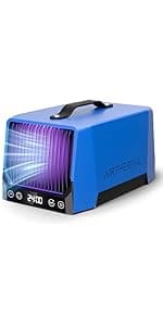 Airthereal MA5000 Commercial Ozone Generator, High Capacity Ozone Machine Odor Removal - Home Air Ionizers O3 Deodorizer for Rooms, Smoke, Cars and Pets, Eliminate Odors up to 2000sq.ft., Blue