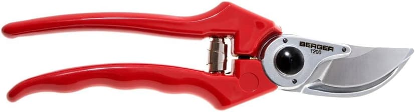 Berger Professional Pruning Shear, Forged Steel Body, Sap Groove to Prevent Sticking, 2 Locking Positions, Ergonomic Handle to Reduce Hand Strain, 1200