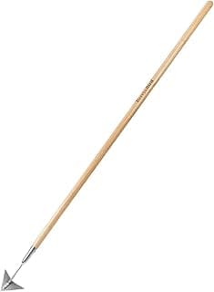 Triangle Hoe, 60'' Winged Weeder Garden Hoes with Long Wood Handle, Gardener Stainless Steel Warren Hoe, Garden Weeder Hoe Tool for Quickly Weeding, Edging and Gardening Tools