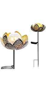 Solar Buddha Statue Outdoor Lights - Waterproof Garden Statue with Lotus, Meditation Zen Spiritual Room Decor for Yard, Patio, Buddha Statue for Home Garden Decor Indoor