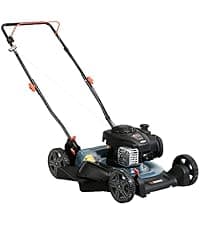 SENIX 20-Inch Gas Lawn Mower with 125 cc 4-Cycle Briggs & Stratton Engine, Side Discharge, 5-Position Single Wheel Height Adjustment (LSPG-L3)
