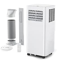 EUHOMY Portable Air Conditioners 12,000 Btu, 4 in 1 Portable Cooling AC with Heat, Dehumidifier, Fan Modes, Quiet Stand-up AC with 46dB Low Noise & Sleep Mode for Bedrooms, room up to 550 Sq.Ft