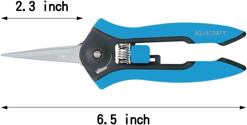 6.5” Gardening Tools Trimmer Pruning Snip, Pruning Scissors with Straight Stainless Steel Precision Blades