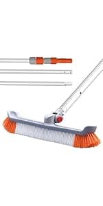 Buyplus Adjustable Garden Leaf Rake - 24 to 63 Inch Telescopic Metal Expandable Folding Leaves Rake for Lawn Yard, Flowers Beds, Black