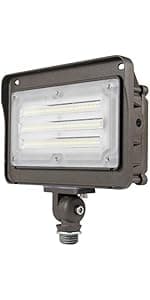 LED Flood Light Outdoor 50W, 6500LM (200W HPS/MH Equiv.) 5000K Daylight, Waterproof Knuckle Mount LED Outdoor Flood Lights for Garden Porch Yard, 100-277V ETL Listed