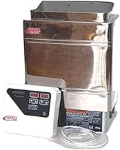 TURKU Residential 9KW 240V 450 CU. FT Stainless-Steel Wet & Dry Sauna Heater Stove with External Digital Control (EXTERNAL CON5 DIGITAL CONTROLLER, STAINLESS STEEL 9KW SAUNA STOVE)