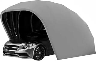 Stainless Steel Carport, Foldable Retractable Car Awning, Windproof and Snow-Proof Semi-Automatic Durable Shelter, Mobile Folding Garage