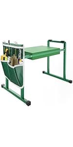 FLINTER Rolling Garden Work Seat with Wheels, Heavy Duty Gardenning Cart with Seat - Garden Rolling Cart Stools w/Wheels for Seniors