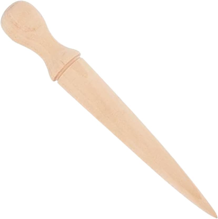 Wooden Hand Dibber, Ergonomic Sow Dibber Hole Punch, 5.79x0.79 inches, Scientific Gardening Excavation Tool for Planting, Yard, Balcony, Nursery, Seedling Transplanting
