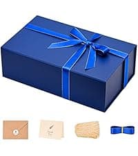 LIFELUM Gift Box 13''x10''x5'' Large Black Mother's Day Gift Boxes with Magnetic Lids Luxury Gifts Box for Mom Groomsman Proposal Contains Card, Ribbon, Filler Birthday Gift Packging