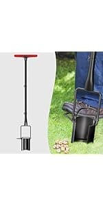 FLORA GUARD Bulb Planter with Depth Markers - Automatic Soil Releasing Seed Bulb Transplanter for Planting/Digging Tulips, Daffodils, Dahlias and More!