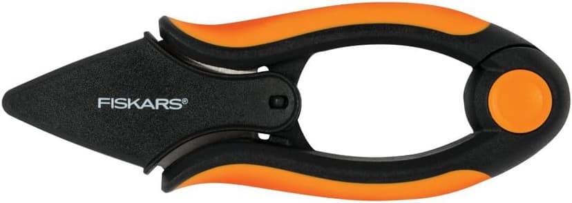 Fiskars Herb Garden Herb Scissors, 5-Inch Garden Shears, Handheld Herb Snips with Sheath and SoftGrip Handle, Dishwasher Safe