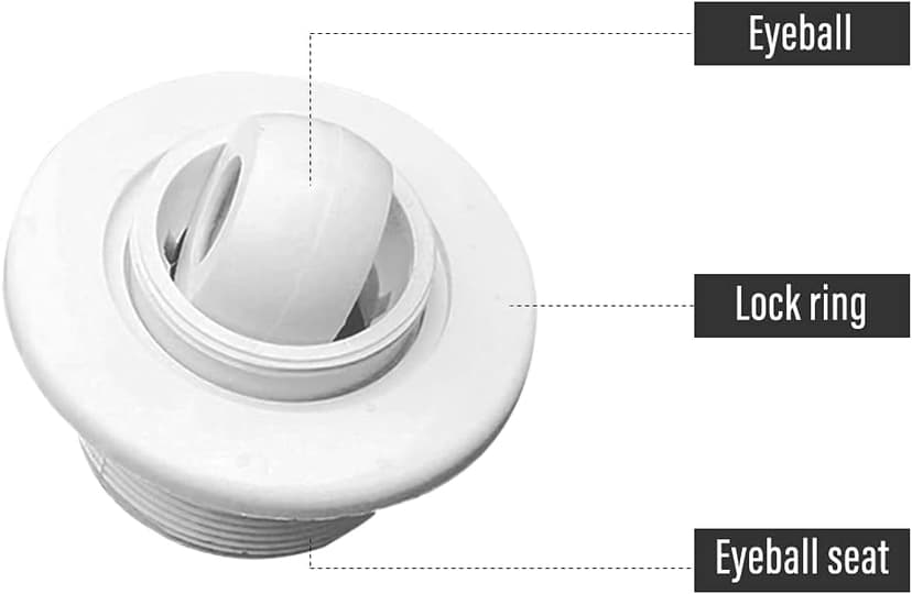 3 Pieces 3/4-Inch pool jet nozzles SP1419D Opening Water Directional Flow Inlet Pool Return Jet Fittings Spa with 1-1/2 Inch MIP Thread