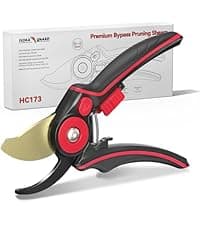 FLORA GUARD Pruning Shears with Zinc Alloy Handle, 6.5 Inch Garden Shears with Thicker Steel Blade, Comfort Rubber Grip, Safety Lock, Heavy-Duty Hand Pruner for Plants in Grow Tents and Hydroponics